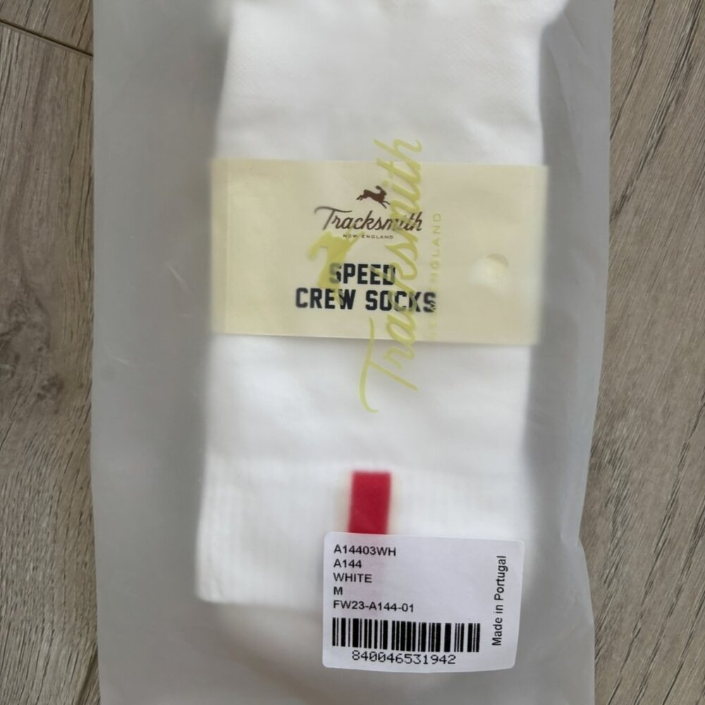 NWT Tracksmith Speed Crew Socks